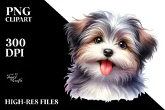 Watercolor Baby Havanese PNG Product Image 2