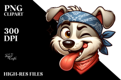 Goofy Cartoon Dog with Bandana, Transparent PNG Product Image 2