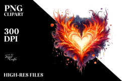 Heart Made of Fire, White Background Product Image 2