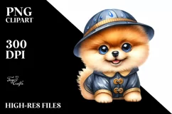 Playful Pomeranian Baby Clipart Product Image 3