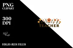 Simple Flowers Teacher Summer Flower PNG Product Image 1