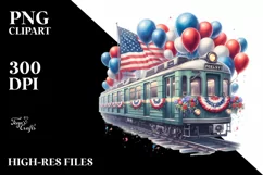 Vintage Oilish Subway Train | Sublimation Clipart Product Image 1