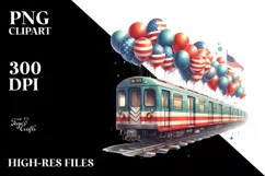Vintage Oilish Subway Train | Sublimation Clipart Product Image 3