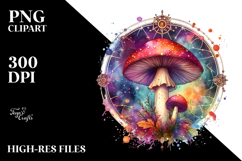 Magical Celestial Mushroom Tarot, PNG Product Image 2