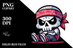 Silly Suggar Skull with Bandana PNG Product Image 2