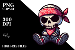 Silly Suggar Skull with Bandana PNG Product Image 2