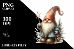 Vintage Gnome Clipart PNG Product Image 3