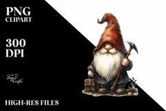 Vintage Gnome Clipart PNG Product Image 1