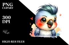 Big-Eyed Baby Parrot, High-Res PNG Product Image 2