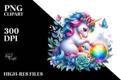 Colorful Baby Unicorn with Magic Orb Product Image 1