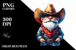 A Vibrant Cowboy Gnome PNG Product Image 3