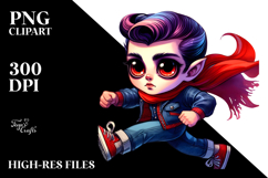 Vampire Running with Retro Haircut PNG Product Image 2