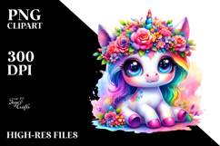 Vibrant Baby Unicorn PNG Product Image 2