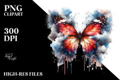 Half Butterfly Splashes PNG Product Image 2