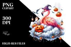 Watercollor Flamingo for Halloween Product Image 2
