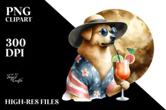 Dog in Beachwear, Transparent PNG Product Image 2
