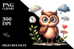 Funny Owl Clipart Product Image 2