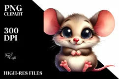 Shy Mouse with Goofy Smile, PNG Product Image 1