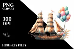 Vintage Rusted Sailboat Summer Sticker Flower Product Image 3