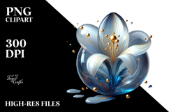 Abstract Snowdrop PNG Product Image 2