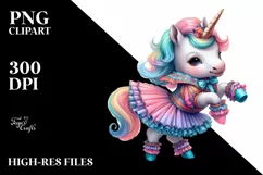 Baby Unicorn Galliard Dancer PNG Product Image 1