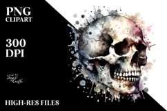 Grungy Skull PNG Product Image 2