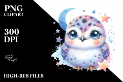 Colorful Smiling Baby Ptarmigan with Moon and Stars Product Image 1