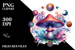 Magical Celestial Mushroom Tarot, Transparent PNG Product Image 2