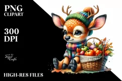 baby deer with Colorful Artistic Style | Autumn Vegetables Product Image 3