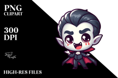 Cute Vampire with Dramatic Sass PNG Product Image 2