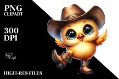 Expressive Cowboy Chicken | Clipart Product Image 2