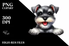 Cute Baby Miniature Schnauzer Watercolor Product Image 3
