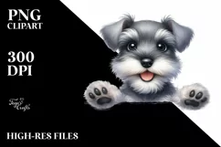 Cute Baby Miniature Schnauzer Watercolor Product Image 3