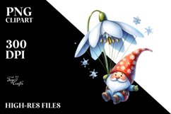 Cute Gnome Snowdrop | Sublimation Clipart Product Image 3