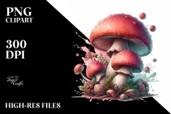 Detailed Glossy Mushroom, PNG Product Image 3