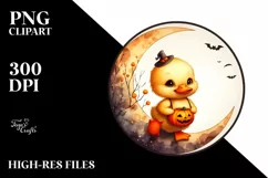 dressed for Halloween Baby Duck PNG Product Image 1