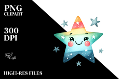 Whimsical Smiling Star PNG Product Image 2