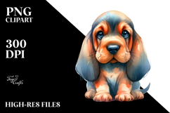 Expressive Bloodhound with Crazy Haircut, Transparent PNG Product Image 2