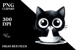 Funny Black Cat PNG Product Image 2