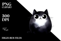 Funny Black Cat PNG Product Image 2