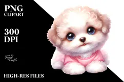 Happy Baby Bichpoo PNG Product Image 2