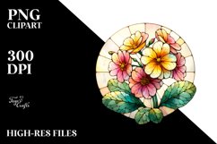 Stained Primrose Watercolor Splash | Sublimation | Clipart Product Image 1