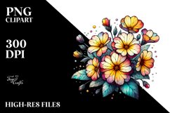 Detailed Stained Primrose Clipart Product Image 1