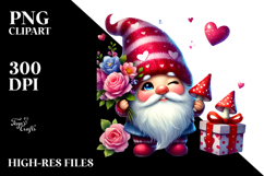 Colorful Gnome Winking, PNG Product Image 2