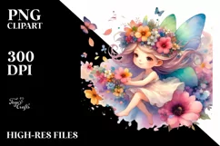 Small Cute Fairy Tumbling with Flower Petals Product Image 3