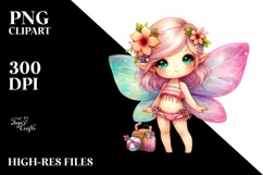 Colorful Beachwear Fairy | Clipart Product Image 3