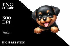 Funny Baby Rottweiler PNG Product Image 1