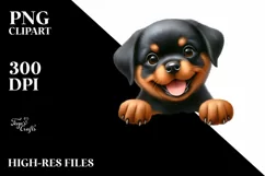 Funny Baby Rottweiler PNG Product Image 1