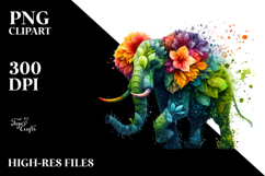 Vibrant Watercolor Elephant, 20 oz Tumbler Product Image 2