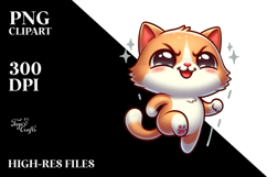 Cute Cat with Exaggerated Expression PNG Product Image 2